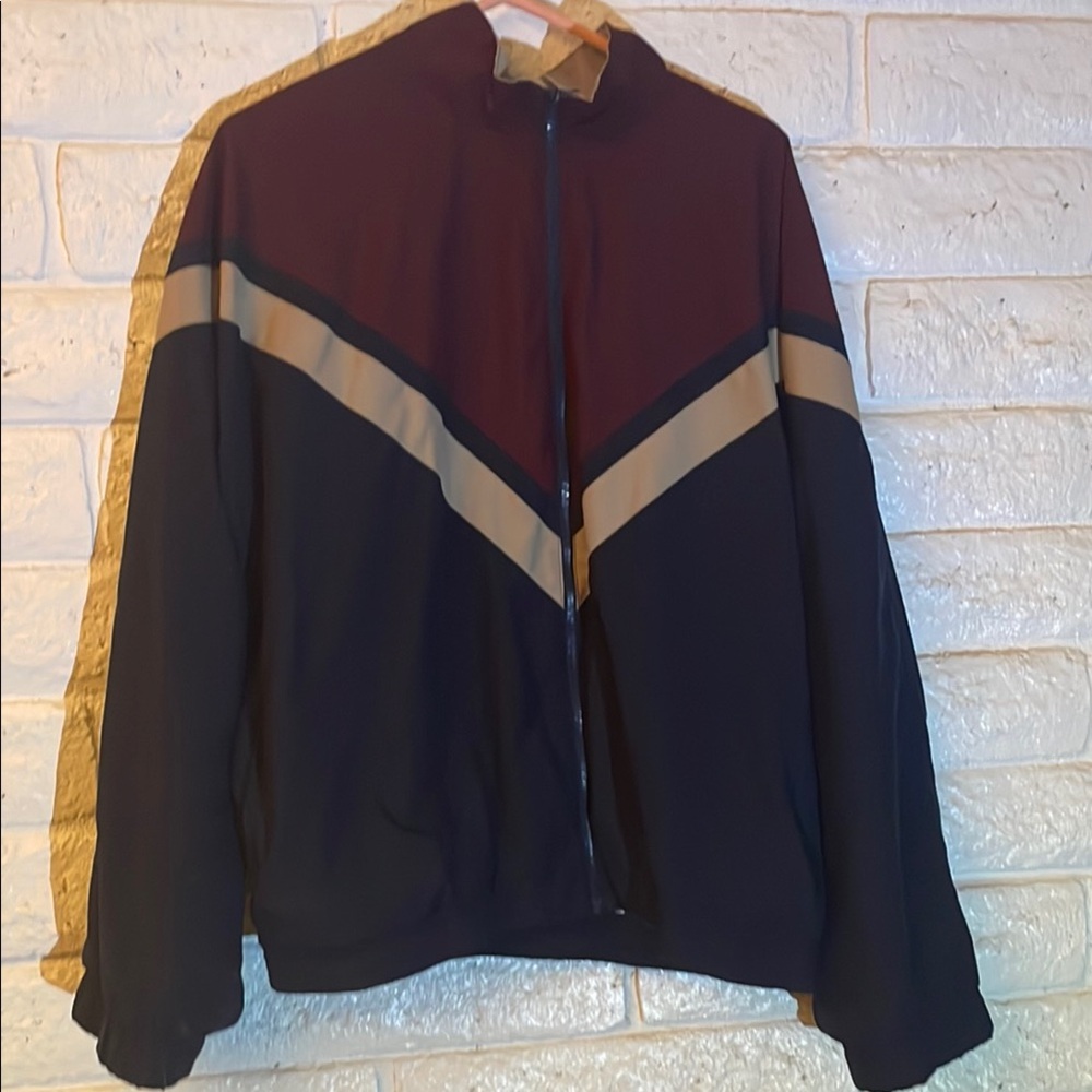 Vintage Champion Colorblock Zip-Up Jacket (Stain on Left Sleeve)(Missing Zipper)